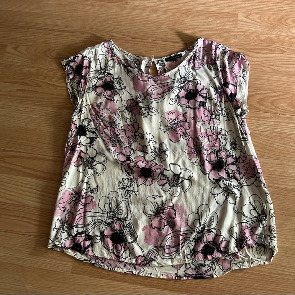 Carole Little Floral Blouse Medium